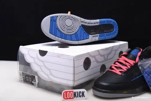 MaikeSneakers Off-White DJ4375-004 Blue Retro 2 Low Black SP Jordan 0326